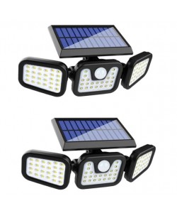 Set 2 Lampi cu incarcare Solara 150W Leduri COB Senzor de Miscare Prindere pe Perete Set 2 Lampi cu incarcare Solara 150W Leduri COB Senzor de Miscare Prindere pe Perete