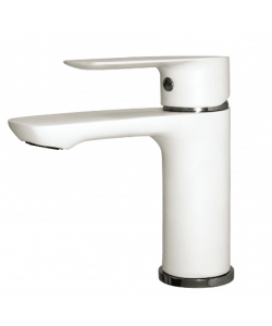 Baterie lavoar, alb, otel inoxidabil, cartus ceramic, monocomanda, FLEKO FZ181-FW439