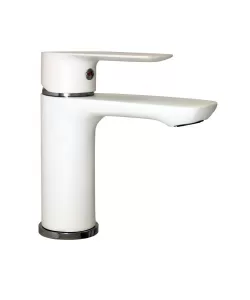 Baterie lavoar, alb, otel inoxidabil, cartus ceramic, monocomanda, FLEKO FZ181-FW439 Baterie lavoar, alb, otel inoxidabil, cartus ceramic, monocomanda, FLEKO FZ181-FW439