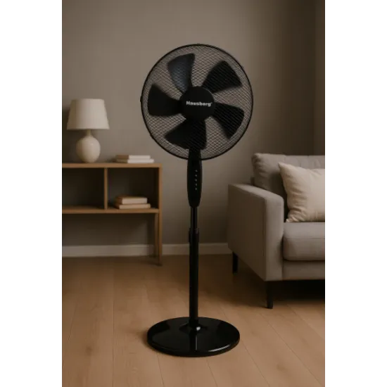 Ventilator cu picior Hausberg HB5200 Speed, 40 cm, 3 viteze,timer 1-2 ore
