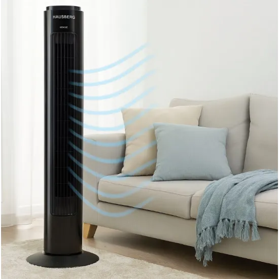 Ventilator Turn Hausberg HB-5950AB, 60 W, 3 Moduri De Functionare, Temporizator Oprire, 3 Trepte, Alb