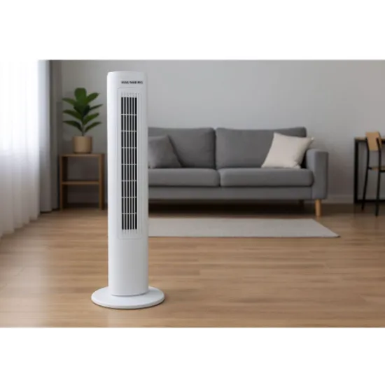 Ventilator Turn Hausberg HB-5950AB, 60 W, 3 Moduri De Functionare, Temporizator Oprire, 3 Trepte, Alb