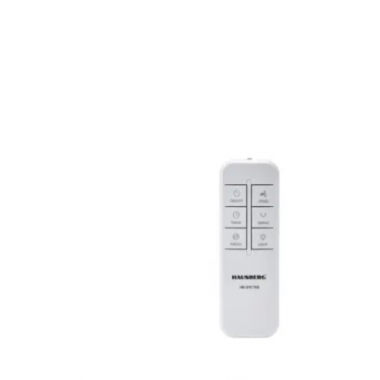 Ventilator Turn Digital cu Telecomanda HAUSBERG HB-5957AB, 65W, 12 Viteze, Temporizator, Ioni negativi, Oscilatie, LED, 4 Programe, Alb