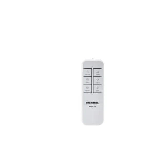 Ventilator Turn Digital cu Telecomanda HAUSBERG HB-5957AB, 65W, 12 Viteze, Temporizator, Ioni negativi, Oscilatie, LED, 4 Programe, Alb