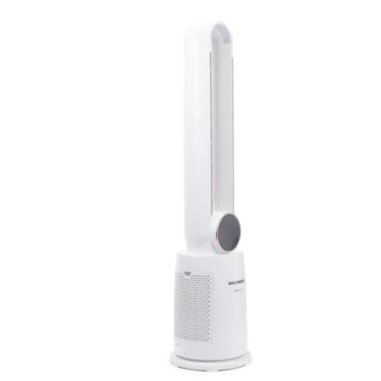 Ventilator Turn Digital cu Telecomanda HAUSBERG HB-5957AB, 65W, 12 Viteze, Temporizator, Ioni negativi, Oscilatie, LED, 4 Programe, Alb