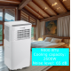 Aparat de aer conditionat portabil HAUSBERG HB-5960AB, 1920W, 300 m3/h, LCD, 9000 BTU, Alb