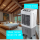 Racitor de Aer Portabil HAUSBERG HB-5961AB, 75W, 20L, 3 Viteze, Control Mecanic, Accesorii incluse