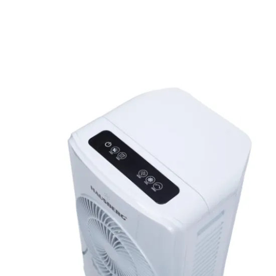 Racitor de Aer Digital Portabil cu Telecomanda HAUSBERG HB-5964AB, 5.5L, 65W, 3 Viteze, 5 Programe, 3 Moduri functionare, Oscilatie, Temporizator, LED