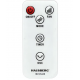 Ventilator Turn cu Telecomanda HAUSBERG HB-5952AB, 55W, 3 Viteze, 38 inch, LED, Temporizator, Oscilatie, Maner transport, Alb