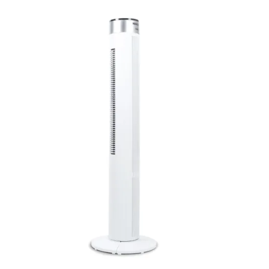 Ventilator Turn cu Telecomanda HAUSBERG HB-5952AB, 55W, 3 Viteze, 38 inch, LED, Temporizator, Oscilatie, Maner transport, Alb