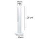 Ventilator Turn cu Telecomanda HAUSBERG HB-5952AB, 55W, 3 Viteze, 38 inch, LED, Temporizator, Oscilatie, Maner transport, Alb