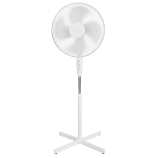 Ventilator cu picior ,50w, 3 viteze, inaltime reglabila, Alb