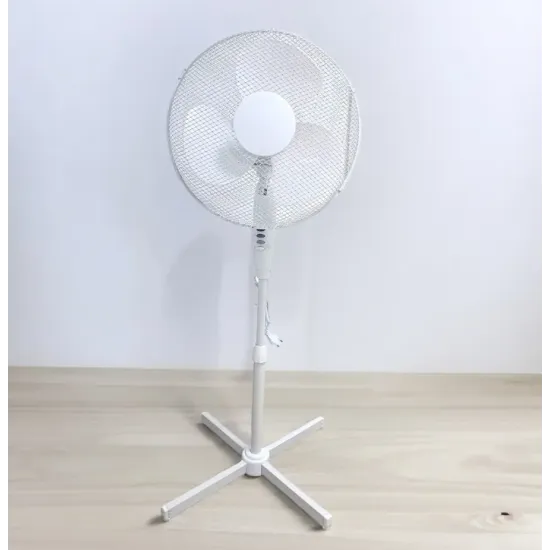 Ventilator cu picior ,50w, 3 viteze, inaltime reglabila, Alb