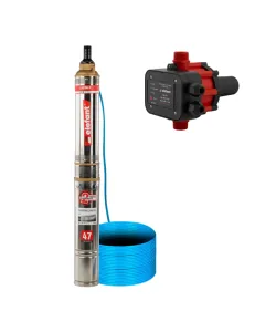 Pachet hidrofor Pompa submersibila ELEFANT 3.5STM2-8, 370 W, debit 2.6 m3/h, inox + Presostat electronic 2.2kW