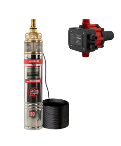 Pachet hidrofor Pompa submersibila ELEFANT 4SKM-100, putere 750 W, debit 41 L/min + Prescontrol automat EWPC-1, 1.1KW, 1.5 bar