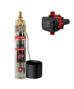 Pachet hidrofor Pompa submersibila ELEFANT 4SKM-100, putere 750 W, debit 41 L/min + Prescontrol automat EWPC-1, 1.1KW, 1.5 bar