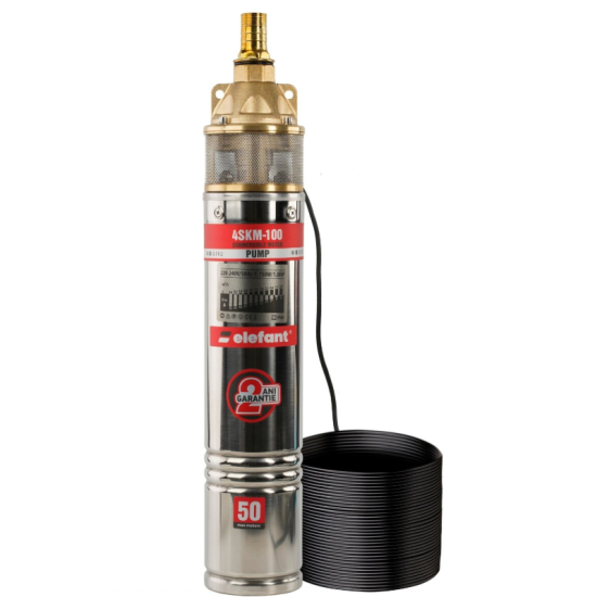 Pachet hidrofor Pompa submersibila ELEFANT 4SKM-100, putere 750 W, debit 41 L/min + Prescontrol automat EWPC-1, 1.1KW, 1.5 bar