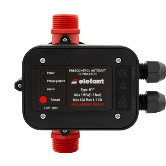 Pachet hidrofor  Pompa submersibila ELEFANT 4SKM150, putere 1100 W, debit 41 L/min + Prescontrol automat EWPC-1, 1.1KW, 1.5 bar