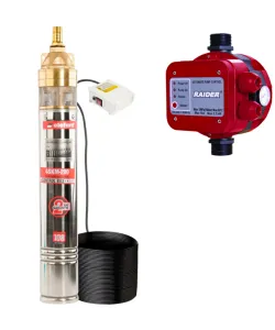 Pachet hidrofor - Pompa submersibila ELEFANT 4SKM200, 1500 W, debit 41 l/min, refulare 80 m + Presostat electronic 2.2kW