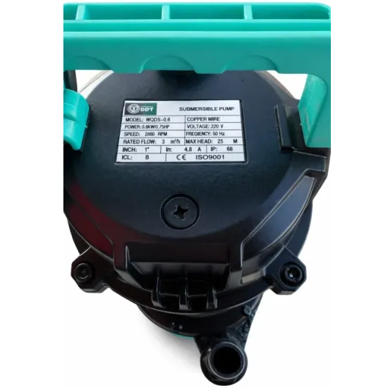 Pompa submersibila apa curata DDT WQDS-0.6 – 0.75HP, 220V, debit 3 m³/h, bobinaj cupru masiv, refulare 25m