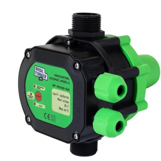 Pachet hidrofor - Pompa submersibila, Diametru pompa 77mm, 0.75KW, debit 3600l/h, inaltime maxima 80m, 17 turbine + Prescontrol automat Micul Fermier, racord 1 Tol, 1.5 kW