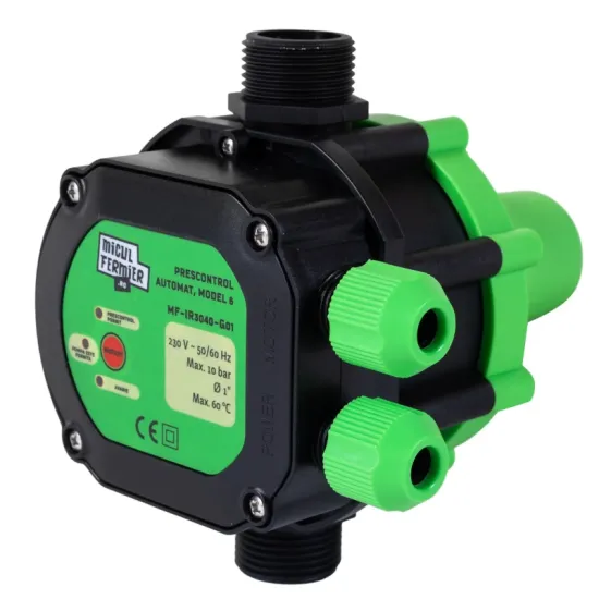 Pachet hidrofor - Pompa submersibila Micul Fermier,13 turbine, 0.75KW, debit 4500l/h, inaltime maxima 87m + Prescontrol automat Micul Fermier, racord 1 Tol, 1.5 kW
