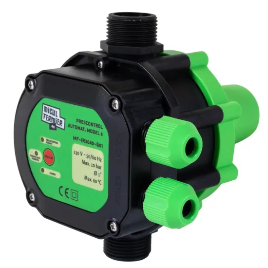 Pachet hidrofor - Pompa submersibila Micul Fermier, 19 turbine, 1.5KW, debit 5400l/h, inaltime maxima 150m + Prescontrol automat Micul Fermier, racord 1 Tol, 1.5 kW