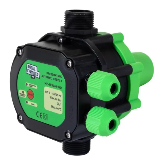 Pachet hidrofor - Pompa submersibila Micul Fermier, 19 turbine, 1.5KW, debit 5400l/h, inaltime maxima 150m + Prescontrol automat Micul Fermier, racord 1 Tol, 1.5 kW