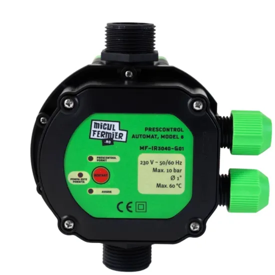 Pachet hidrofor - Pompa submersibila Micul Fermier, 16 turbine, 1.1KW, debit 5400l/h, inaltime maxima 130m + Prescontrol automat Micul Fermier, racord 1 Tol, 1.5 kW