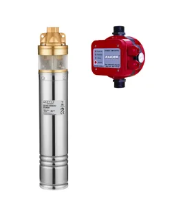 Pachet hidrofor - Pompa submersibila Raider, putere 1.5kW, 1", debit 40L/min, adancime 99m, RD-WP69 + Presostat electronic 2.2kW