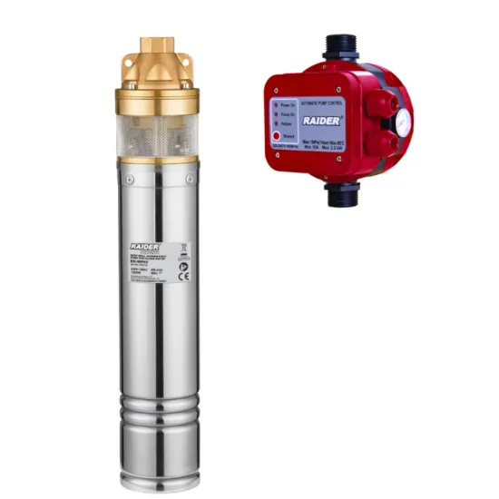 Pachet hidrofor - Pompa submersibila Raider, putere 1.5kW, 1", debit 40L/min, adancime 99m, RD-WP69 + Presostat electronic 2.2kW