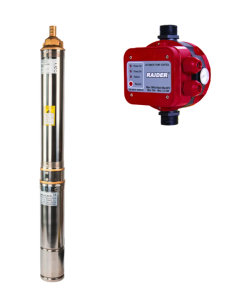 Pachet hidrofor - Pompa submersibila, 10 turbine, 750W, 1 Tol, debit 90L/min, 73m, RD-WP71 + Presostat electronic 2.2kW