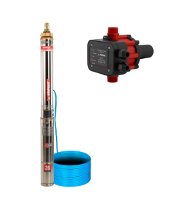 Pachet hidrofor  Pompa Submersibila 3STM2-11, putere 750 W, debit 3 m3 / h + Prescontrol automat EWPC-1, 1.1KW