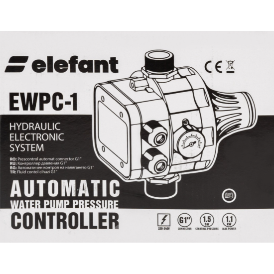 Pachet hidrofor  Pompa Submersibila 3STM2-11, putere 750 W, debit 3 m3 / h + Prescontrol automat EWPC-1, 1.1KW