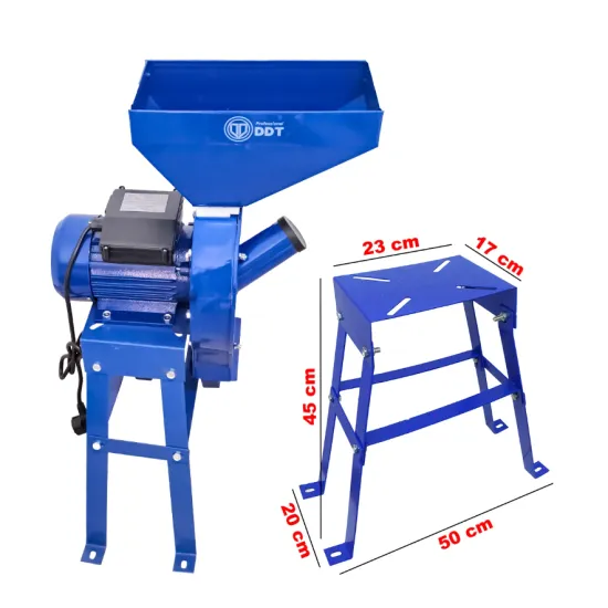 Moara electrica cu Suport pentru cereale, boabe si stiuleti porumb, DDT, 3500 W, 3000 rpm, 200 Kg/h DDT
