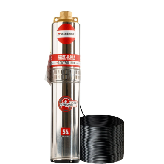 Pachet hidrofor - Pompa submersibila, 6 turbine, 720 W, cablu 55 m, debit 3.6 m³/h + Prescontrol automat EWPC-1, 1.1KW