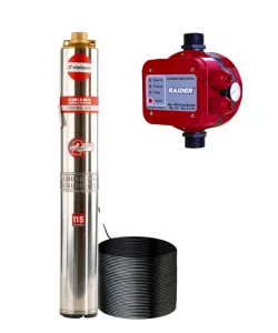 Pachet hidrofor Pompa submersibila, 1630 W, 14 turbine, cablu 130 m, debit 3.6 m³/h + Prescontrol electronic 2.2kW max. pressure 1MPa 1" RD-EPC02