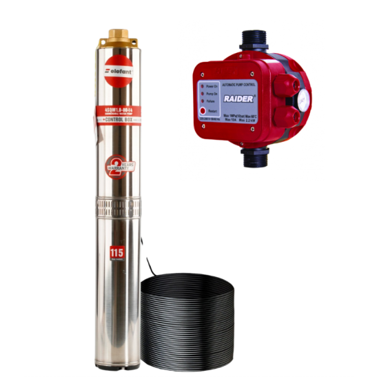 Pachet hidrofor Pompa submersibila, 1630 W, 14 turbine, cablu 130 m, debit 3.6 m³/h + Prescontrol electronic 2.2kW max. pressure 1MPa 1" RD-EPC02