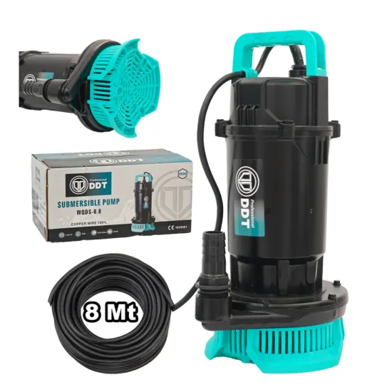 Pompa submersibila apa curata DDT WQDS-0.8 – 1.0HP, 220V, debit 3 m³/h, bobinaj cupru masiv, refulare 35m