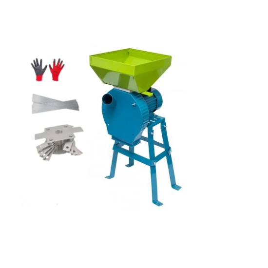Moara electrica cu Suport pentru cereale, boabe si stiuleti porumb, Cuva Mare, WertCraft, 3.5 kW, 3000 rpm, 200 Kg/h