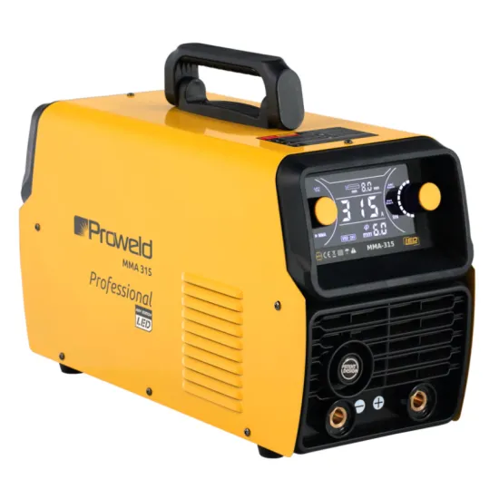 ProWELD MMA 315 LED Invertor digital sudură 315A, MMA Puls, TIG Lift, Arc Force, VRD, Electrozi Ø 2.0–6.0 mm, Oțel, Inox, Fontă