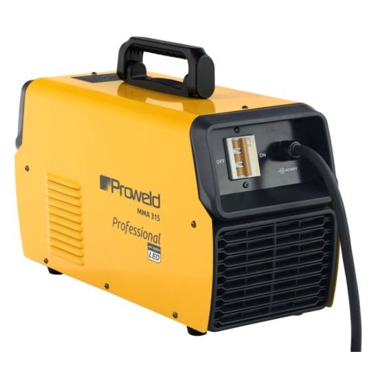 ProWELD MMA 315 LED Invertor digital sudură 315A, MMA Puls, TIG Lift, Arc Force, VRD, Electrozi Ø 2.0–6.0 mm, Oțel, Inox, Fontă