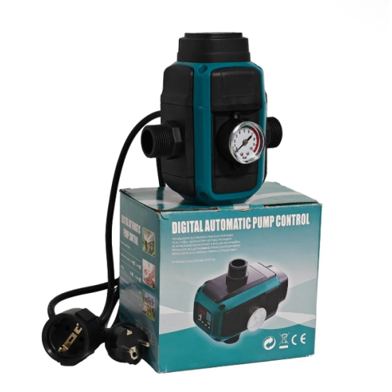 Pachet hidrofor - Pompa submersibilă DDT 4SP5/12 – 1.8 kW, 12 turbine inox, 8 m³/h, 90 m inaltimea de refulare + Presostat electronic inteligent digital reglabil