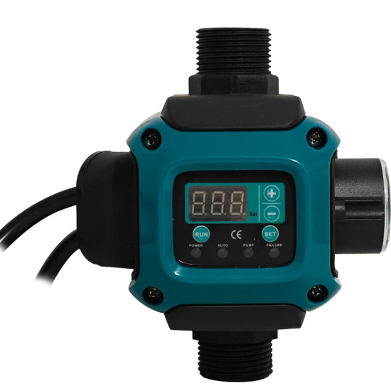 Pachet hidrofor - Pompa submersibilă DDT 4SP5/12 – 1.8 kW, 12 turbine inox, 8 m³/h, 90 m inaltimea de refulare + Presostat electronic inteligent digital reglabil