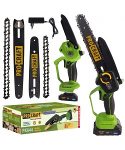 Fierastrau PROCRAFT PKA44  cu lant pe acumulator,  21V / 1.5Ah, 2x lame , 2 lanturi