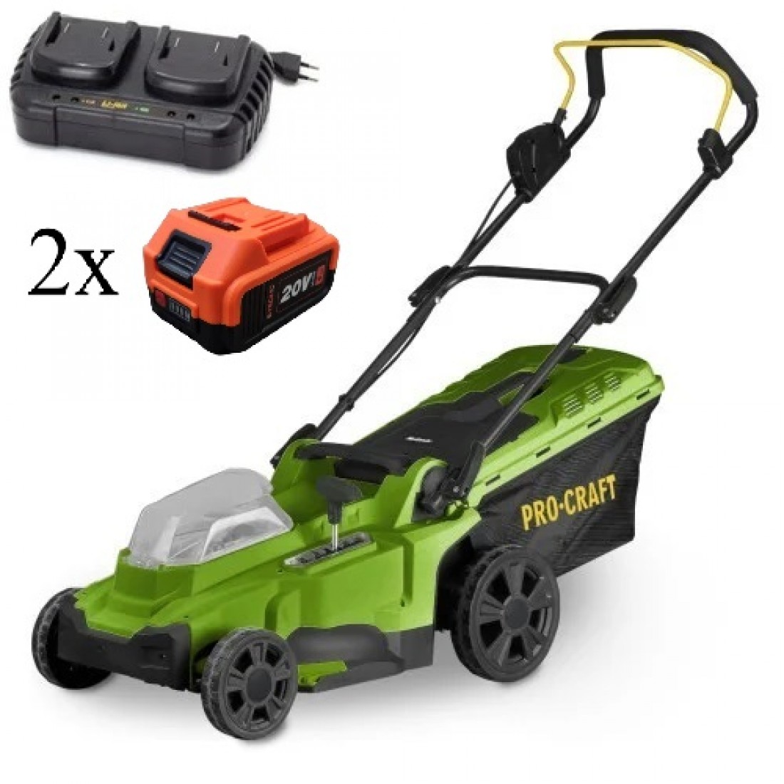 Masina de tuns iarba PROCRAFT PLM20 pe 2 acumulatori