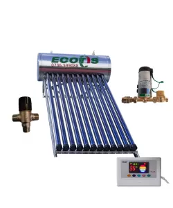 Kit PROMO 2 Panou solar nepresurizat 100 litri din inox cu automatizare plus pompa majorare presiune plus vana amestec Kit PROMO 2 Panou solar nepresurizat 100 litri din inox cu automatizare plus pompa majorare presiune plus vana amestec