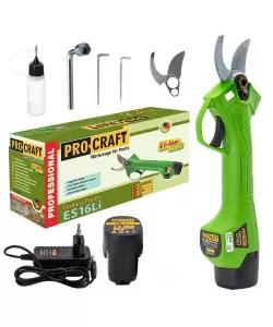 Foarfeca PROCRAFT ES16Li pentru crengi, cu acumulator,16 V/2 Ah, 1000 RPM