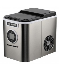 Aparat de preparat gheata HAUSBERG, capacitate vas apa 2.2 litri, productie cuburi gheata 12 kg / 24 ore, capacitate de stocare 0.8 kg, posibilitate selectare dimensiune cuburi, argintiu