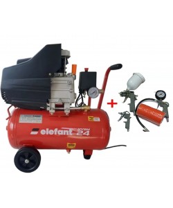 Kit Compresor aer 24, 1.5 CP, ,220 V, 8 bar, ELEFANT XYBM24 + Kit 4 accesorii compresor